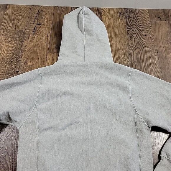 Champion Sweatshirt Adult XS Gray Reverse Weave Hoodie Spellout Long Sleeve - Picture 7 of 7